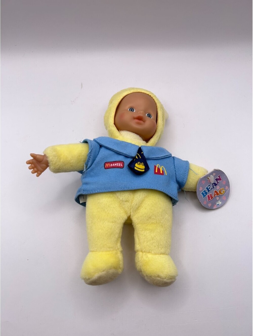Vintage McDonald's Employee Uniform Bean Bag Baby Doll Daniel Plush Toy with Tag